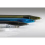 GRS RPET X8 transparante pen, zwart