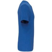 Bio T-shirt kraag met onafgewerkte rand korte mouwen Ocean Blue Heather S