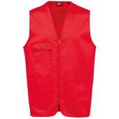 Bodywarmer polykatoen multizakken Red XS