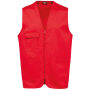 Bodywarmer polykatoen multizakken Red XS