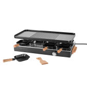 BOSKA Raclette Gourmet Party, 8 Personen (EU Type F), zwart
