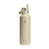 Hydro Flask Standard Mouth with Flex Straw Cap 621 ml waterfles - beige