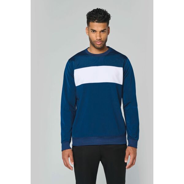 Polyester-Sweatshirt Sporty Royal Blue / White S Polyester-Sweatshirt Sporty Royal Blue / White S