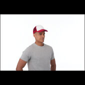 Trucker 5 panel cap - Rood/Wit