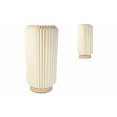 Coollux vouwbare papieren  LED lamp Aurora Tall op houten voet, 32cm - Natuur