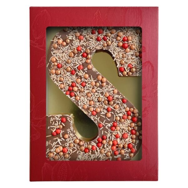 Luxe chocoladeletter S toefjes