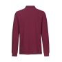 Poloshirt met lange mouw | stretch - Bordeaux, XS