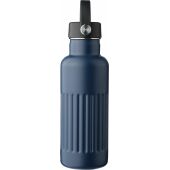 Gerecyclede roestvrijstalen dubbelwandige drinkfles (500 ml) Lior blauw