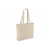 Katoen Tote met rits OEKO-TEX® 47 x 11 x 35cm 320g/m² - Ecru