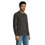PERFECT LSL MEN - PERFECT MEN LSL POLO 180g - XL - Charcoal Melange