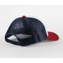 RETRO 5 PANEL TRUCKER, NAVY/RED, One size, BEECHFIELD