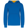 Kinder Sweater met gecontrasteerde capuchon Light Royal Blue / Yellow 8/10 jaar Kinder Sweater met gecontrasteerde capuchon Light Royal Blue / Yellow 8/10 jaar