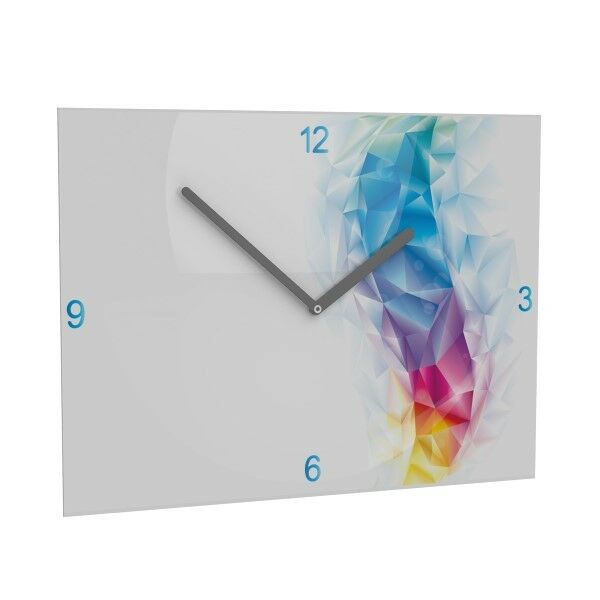 Horae Wall Clock Premium Rectangular 240 x 350 mm, Silver Clock Hands