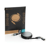 Terra recycled aluminum uittrekbare 240W kabel, zwart