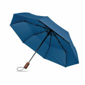 RAYNA FOLD - 21" auto paraplu houten greep - Royal Blauw