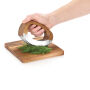 AdHoc RoccaVerde hakmes met snijplank, bruin