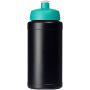 Baseline gerecyclede sportfles van 500 ml - Zwart/Aqua blauw