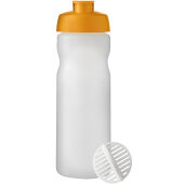 Baseline® Plus 650 ml sportfles met shaker bal - Oranje/Mat helder