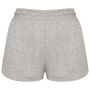 Duurzame damesshort van french terry oxford grey XL