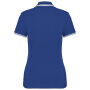 Damespolo met korte mouwen en contrasterende bies Royal Blue / White XS