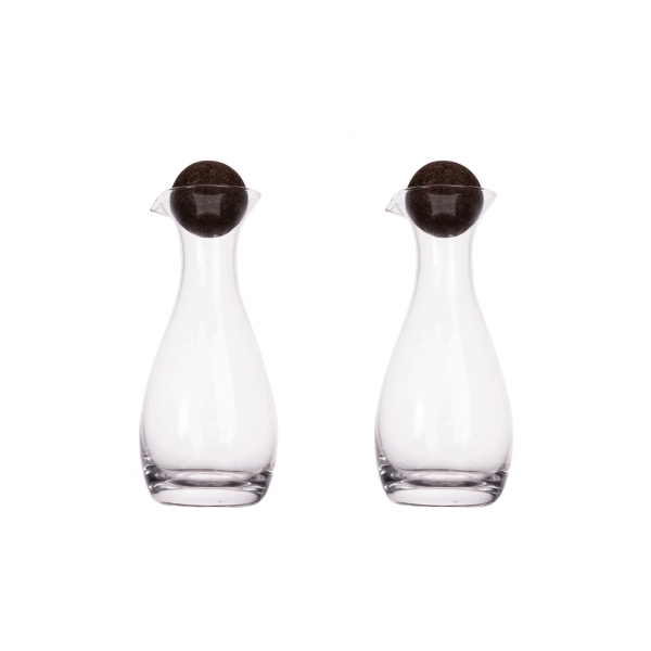 Sagaform Nature carafe oil/vinegar with cork stoppers 2 pcs. 300ml - Transparent