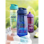 H2O Active® Pulse 600 ml sportfles met flipcapdeksel - Transparant/Groen