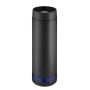 Metmaxx® thermobeker "Crema" 360° zwart/ring blauw