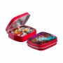 Mini scharnierblikje met snoep, Rood, Mini choco