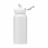 AquaSteel XL Wide RCS Recycled Water Bottle 900 ml - wit