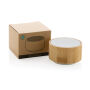 RCS gereycled plastic en bamboe 3W draadloze luidspreker, wit
