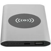Juice type-C draadloze powerbank van 4000 mAh van gerecycled aluminium - Zilver