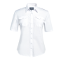 Dames pilotenblouse met korte mouwen White 8 UK