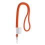 Polyester 2-kleurige koord-lanyard met full color label