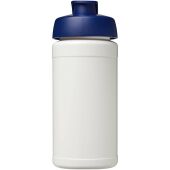 Baseline Rise 500 ml drinkfles met klapdeksel - Wit/Blauw