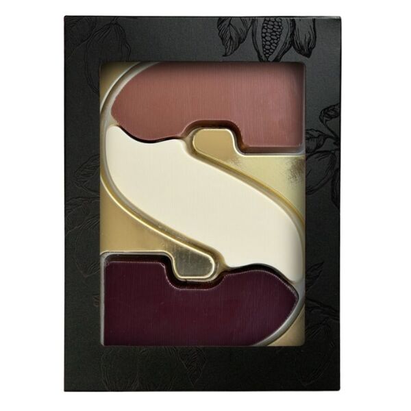 Luxe chocoladeletter S drie smaken Luxe chocoladeletter S drie smaken