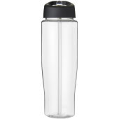 H2O Active® Tempo 700 ml sportfles met fliptuitdeksel - Transparent/Zwart