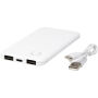 Slender slanke dubbele powerbank van 4000 mAh - Wit