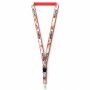 Afneembare polyester keycord met gesublimeerde satijnen overlay