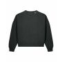 Stella Alma Vintage - Garment-dyed crewneck sweatshirt met een vrouwelijk cut - G. Dyed Black Rock (S)