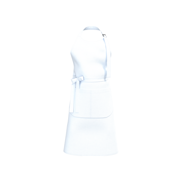 Schort met zak van biologisch katoen White One Size Schort met zak van biologisch katoen White One Size
