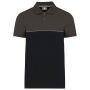 Ecologische uniseks polo met korte mouwen in twee kleuren Black / Dark Grey XS