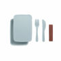 SUNDAY - Lunchbox met bestek - Babyblauw