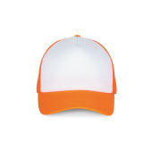 White / Fluorescent Orange