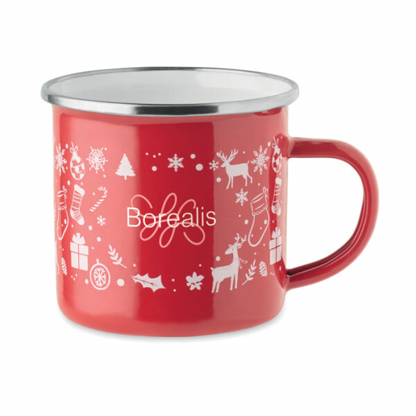 SEASOMEL - Kerst emaille mok 300ml - Rood SEASOMEL - Kerst emaille mok 300ml - Rood