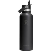 Hydro Flask Standard Mouth 621 ml geïsoleerde roestvrijstalen waterfles - Zwart