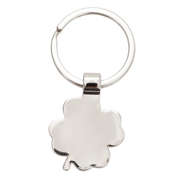Clover Luck klavertje vier sleutelhanger - Groen/Zilver Clover Luck klavertje vier sleutelhanger - Groen/Zilver