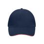 5 Panel Sandwich Cap navy/red one size