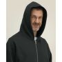 Fronter - Oversized rits hoodie in een gerecycled katoen blend - Black (XS)