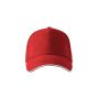 Cap unisex Sandwich 6P red adjustable