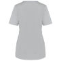 Damesblouse van polykatoen met drukknopen Snow Grey S